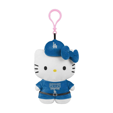 Los Angeles Dodgers Hello Kitty 2025 Back - To - Back World Series Champions Blue Plush 4” Keychain - FOCO - 31221841101