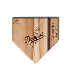 Los Angeles Dodgers Home Plate Cutting Boards | Multiple Sizes | Multiple Designs - Baseball BBQ - 