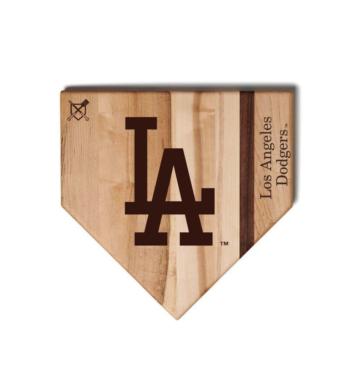 Los Angeles Dodgers Home Plate Cutting Boards | Multiple Sizes | Multiple Designs - Baseball BBQ - 
