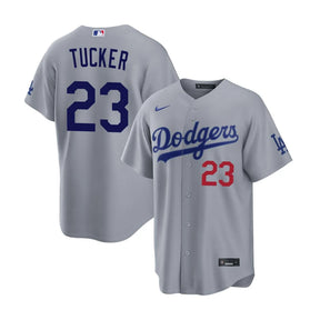 Los Angeles Dodgers Kyle Tucker Stadium Gray Jersey - Nike - 235905411417