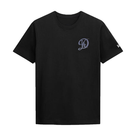Los Angeles Dodgers Monogram Black T-Shirt - New Era - 230491941117