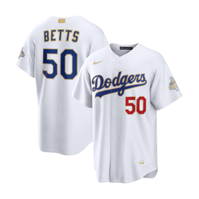 Los Angeles Dodgers Mookie Betts 2026 Gold Collection White Limited Jersey - Nike - 312302411501