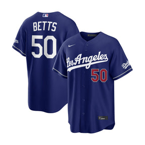 Los Angeles Dodgers Mookie Betts 50 Blue Alternate Stadium Jersey - Nike - 235905411601