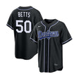 Los Angeles Dodgers Mookie Betts Black Carbon Alternate Player Jersey - Nike - 233201411241