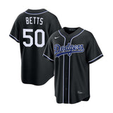 Los Angeles Dodgers Mookie Betts Black Carbon Alternate Player Jersey - Nike - 233201411241