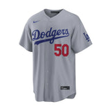 Los Angeles Dodgers Mookie Betts Gray Road Stadium Jersey - Nike - 235905411609