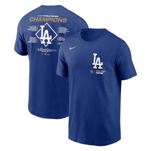 Los Angeles Dodgers Nike 2025 World Series Champions Roster T-Shirt - Royal - Fanatics - 