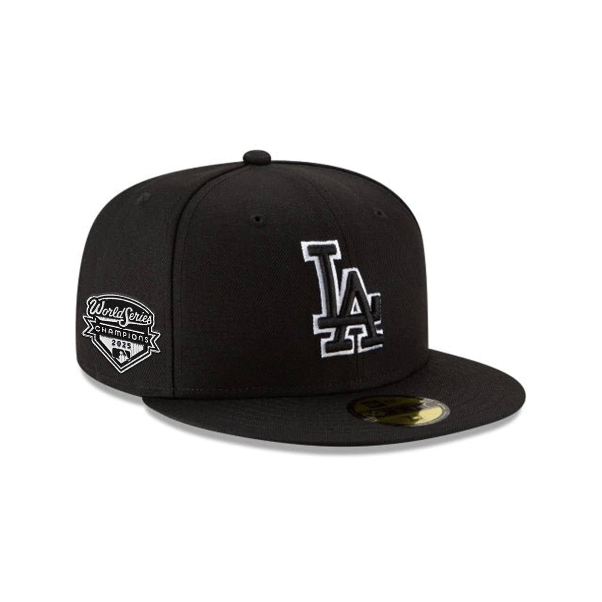 Los Angeles Dodgers Official BW 2025 World Series Champs Emblem White Outline 59FIFTY - New Era - 