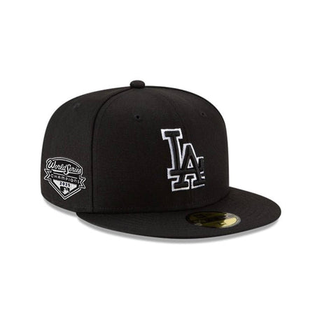 Los Angeles Dodgers Official BW 2025 World Series Champs Emblem White Outline 59FIFTY - New Era - 