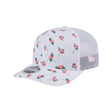 Los Angeles Dodgers Pink Flamingo Pattern White 9SEVENTY Stretch - Snap TruckerHat - New Era - 230121411
