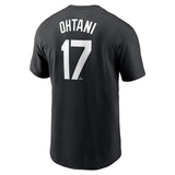 Los Angeles Dodgers Shohei Ohtani 17 " Fuse Name & Number " - Black Nike T-Shirt - Nike - 