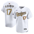 Los Angeles Dodgers Shohei Ohtani White 2025 Gold Collection Kanji Limited Jersey - Nike - 