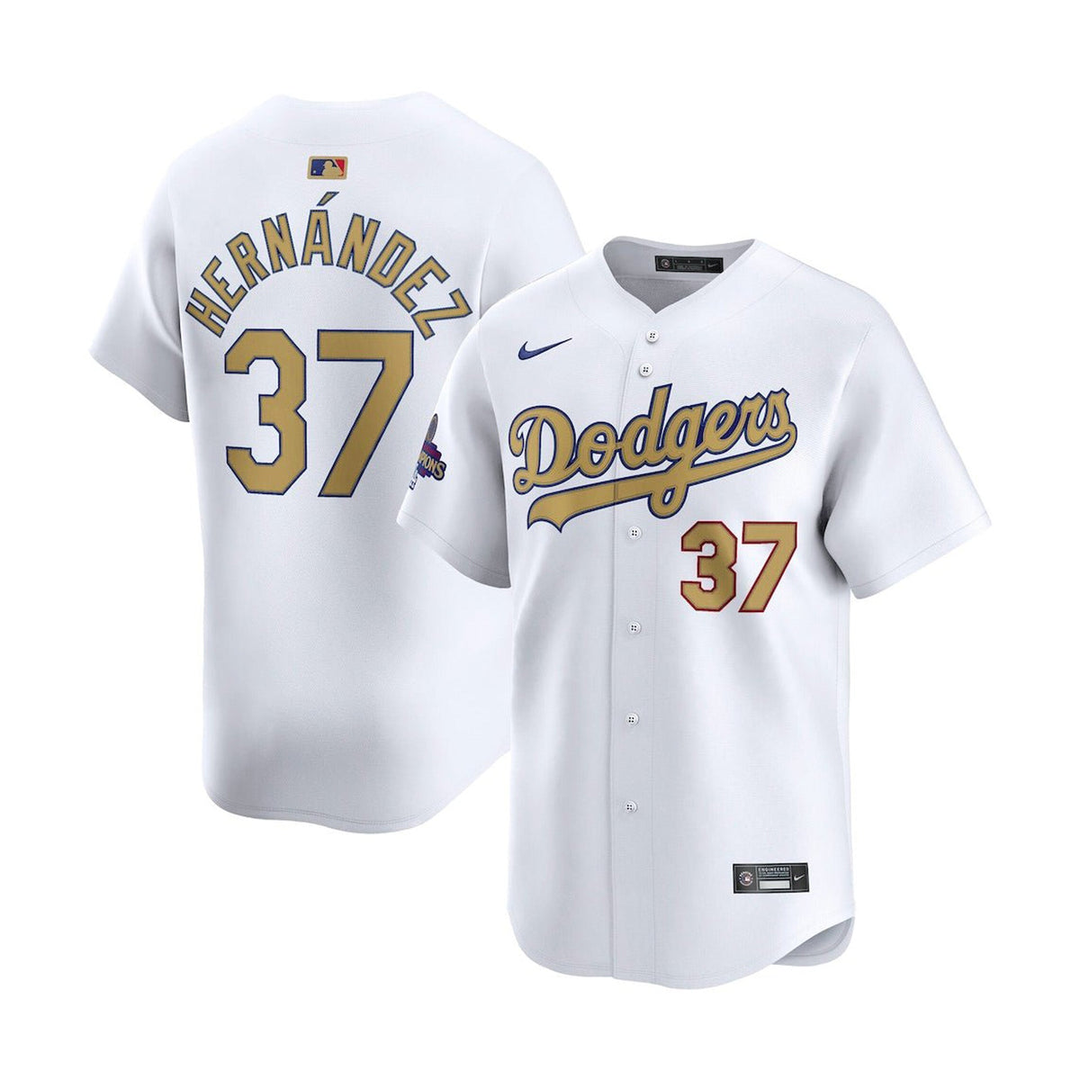 Los Angeles Dodgers Teoscar Hernandez 2024 World Series Champs White Limited Jersey - Nike - 31211641133