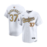 Los Angeles Dodgers Teoscar Hernandez 2024 World Series Champs White Limited Jersey