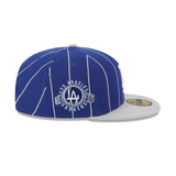 Los Angeles Dodgers Throwback Blue Pinstripe 59FIFTY Fitted Hat - New Era - 230160141101