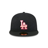 Los Angeles Dodgers Tonal Koi Black & Pink 59FIFTY Fitted Hat - New Era - 23862841101