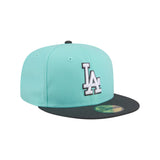 Los Angeles Dodgers Two - Tone Turquoise & Charcoal 59FIFTY Fitted Hat - New Era - 23010741101