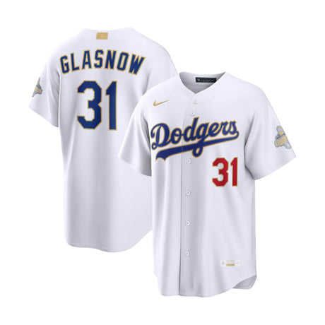 Los Angeles Dodgers Tyler Glasnow 2026 Gold Collection White Stadium Jersey - Nike - 312302411801