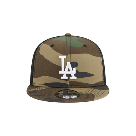 Los Angeles Dodgers Woodland Camo 9FIFTY Snapback Trucker Hat ( WHY DRAFT? ) - New Era - 23012641101