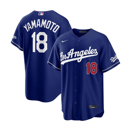 Los Angeles Dodgers Yoshinobu Yamamoto Alternate Blue Stadium Jersey - Nike - 235905411501