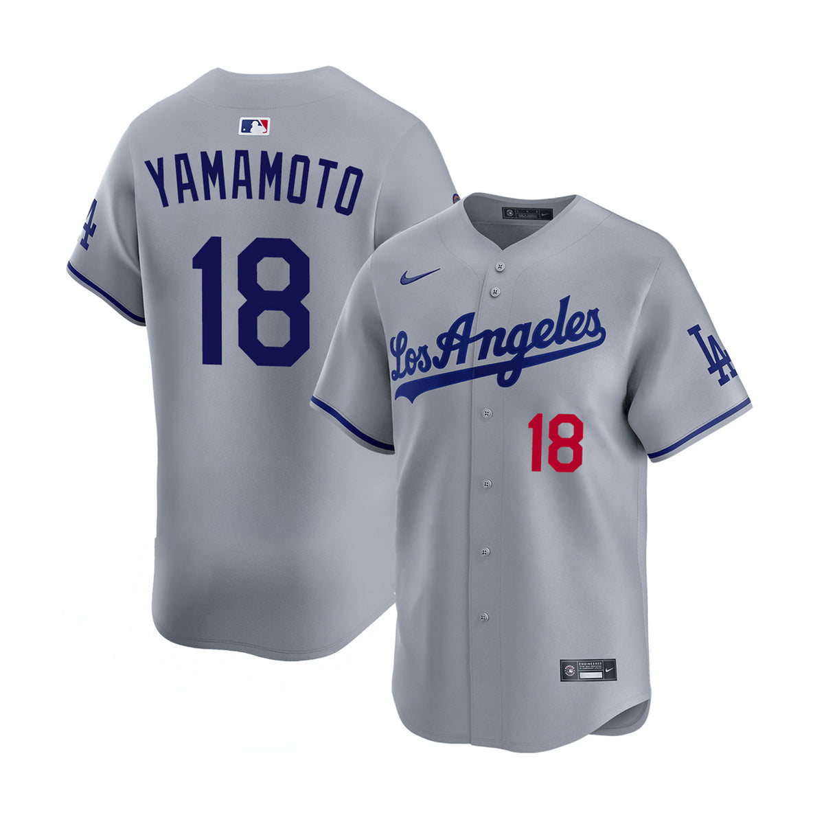 Los Angeles Dodgers Yoshinobu Yamamoto Gray Road Limited Jersey