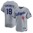 Los Angeles Dodgers Yoshinobu Yamamoto Nike® Gray Road Limited Jersey - Nike - 