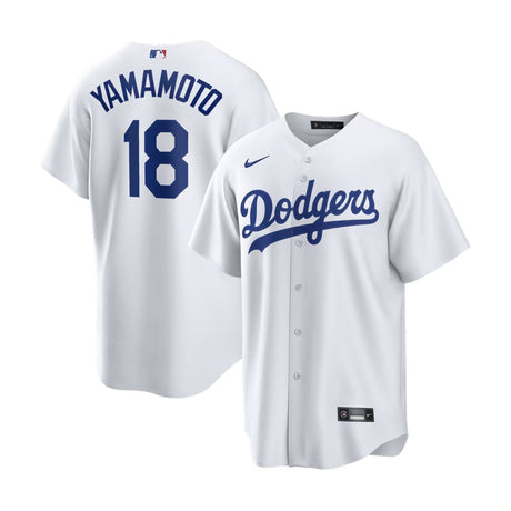 Los Angeles Dodgers Yoshinobu Yamamoto White Home Replica Jersey - Nike - 233201411701