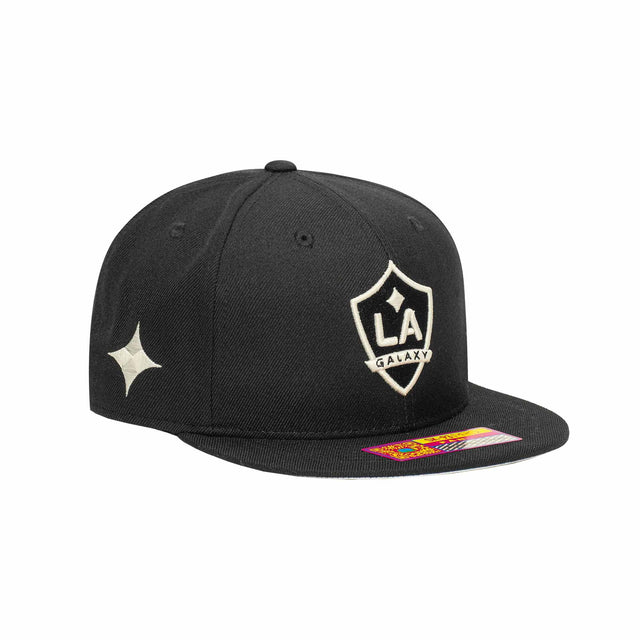 Los Angeles Galaxy Black Glow - in - the - Dark Logo Snap Back - Fan Ink - 