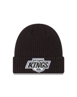 Los Angeles Kings Black Waffle Stitch Knit Beanie - New Era - 230302316