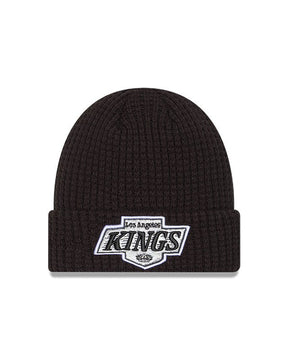 Los Angeles Kings Black Waffle Stitch Knit Beanie - New Era - 230302316