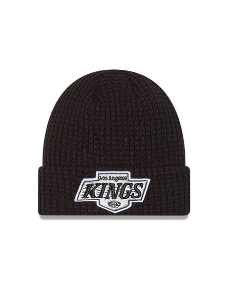 Los Angeles Kings Black Waffle Stitch Knit Beanie - New Era - 230302316
