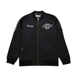 Los Angeles Kings Vintage Hockey Satin Black Full - Zip Bomber Jacket - Mitchell & Ness - 22490231601