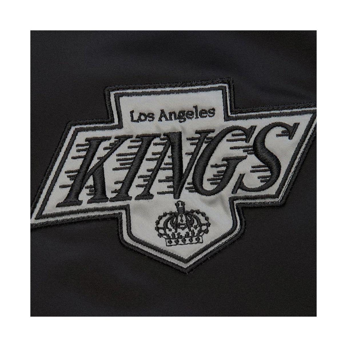 Los Angeles Kings Vintage Hockey Satin Black Full - Zip Bomber Jacket - Mitchell & Ness - 22490231601