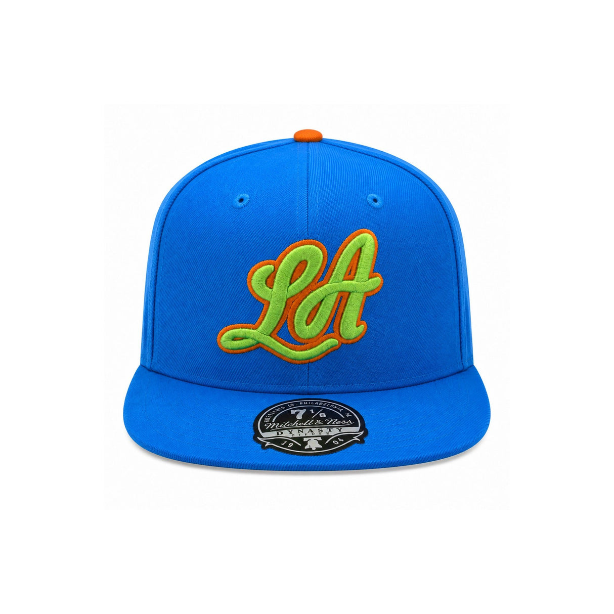 Los Angeles Lakers 50th Anniversary Blue Fitted Hat - Mitchell & Ness - 31002200