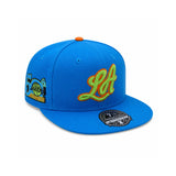 Los Angeles Lakers 50th Anniversary Blue Fitted Hat - Mitchell & Ness - 31002200