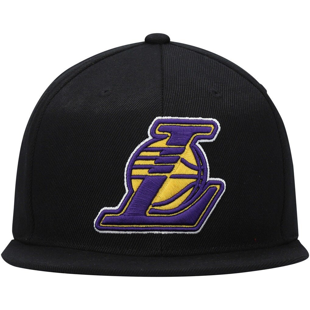 Los Angeles Lakers Black Core Basic Snapback Hat - Mitchell & Ness - 