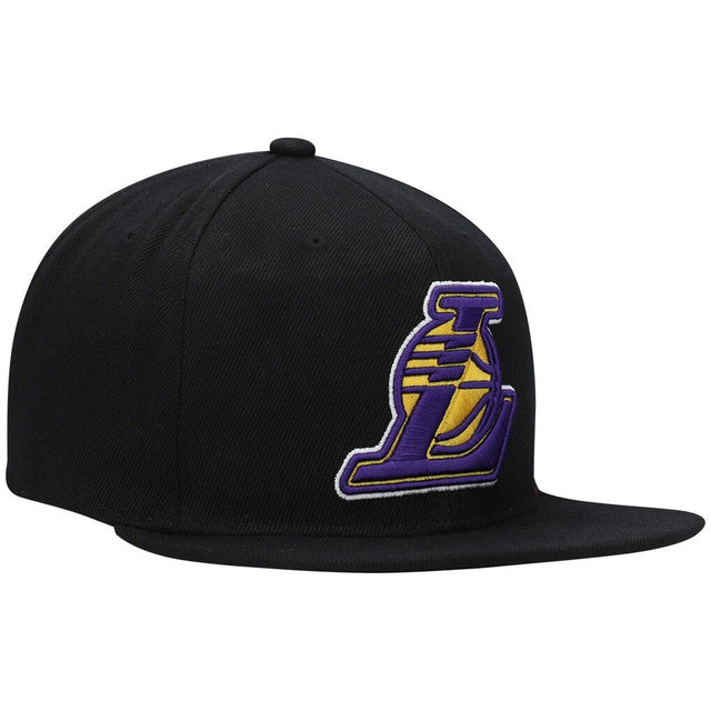Los Angeles Lakers Black Core Basic Snapback Hat - Mitchell & Ness - 