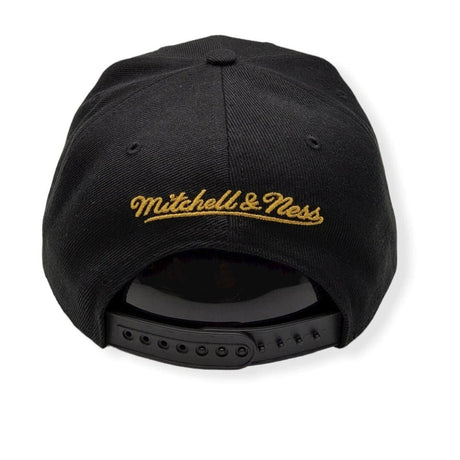 Los Angeles Lakers Black Hardwood Classics Champs Snapback Hat - Mitchell & Ness - 