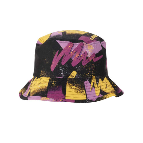 Los Angeles Lakers Black Hardwood Classics Hyper Hoops Bucket Hat - Mitchell & Ness - 