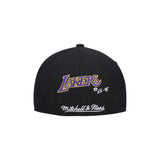 Los Angeles Lakers Black Hardwood Classics Timeline Fitted Hat - Mitchell & Ness - 31002201