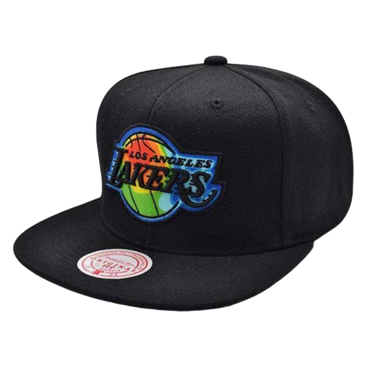 Los Angeles Lakers Black Thermal Logo Snapback Hat - Mitchell & Ness - 