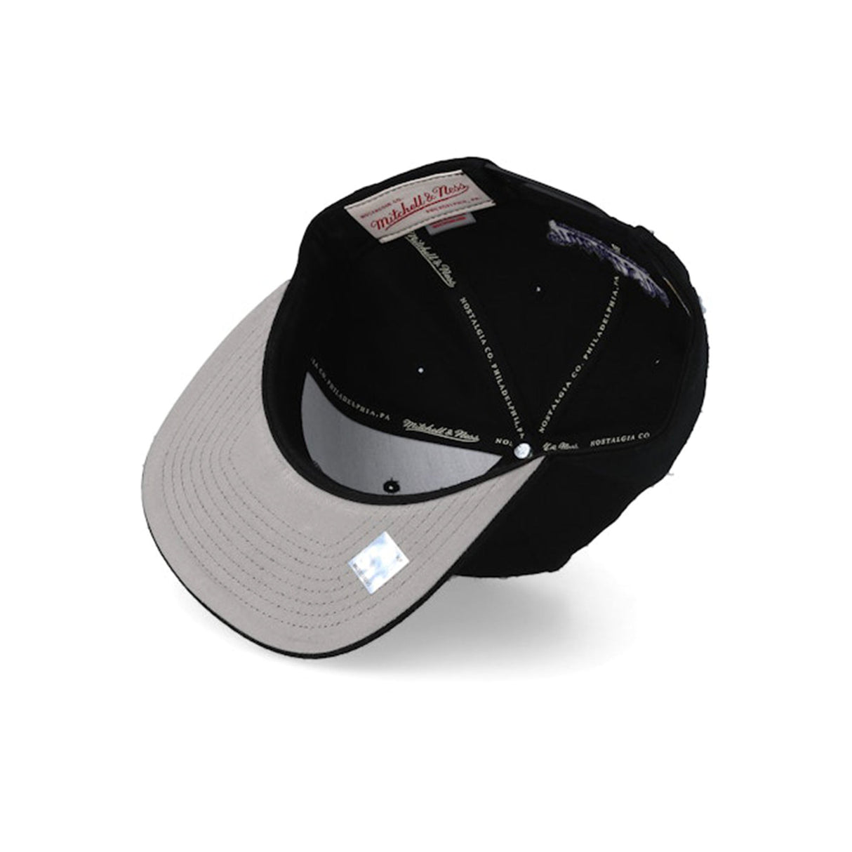 Los Angeles Lakers Black Tonal Purple - Trim Logo Snapback Hat - Mitchell & Ness - 