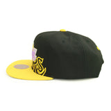 Los Angeles Lakers Black/Yellow Billboard Classics Snapback Hat - Mitchell & Ness - 