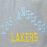 Los Angeles Lakers Gray Hardwood Classics Till Dawn Fitted Hat - Mitchell & Ness - 22510821601