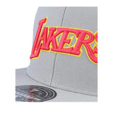 Los Angeles Lakers Gray Hardwood Classics Till Dawn Fitted Hat - Mitchell & Ness - 22510821601