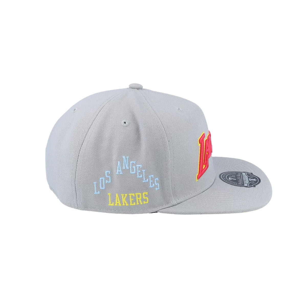 Los Angeles Lakers Gray Hardwood Classics Till Dawn Fitted Hat - Mitchell & Ness - 22510821601