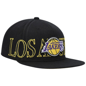 Los Angeles Lakers Mitchell & Ness Black/Yellow Original Fit Snapback Hat - Mitchell & Ness - 