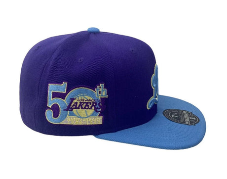 Los Angeles Lakers Purple & Light Blue 50th Anniversary Fitted Hat - New Era - 