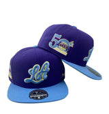 Los Angeles Lakers Purple & Light Blue 50th Anniversary Fitted Hat - New Era - 