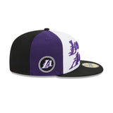 Los Angeles Lakers Purple Split 59FIFTY Fitted Hat - New Era - 23180221602